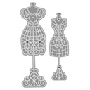 Sweet Dixie Filigree Dressmakers Mannequins die set