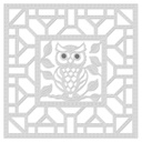 Sweet Dixie Large Owl Applique Patchwork Square die set