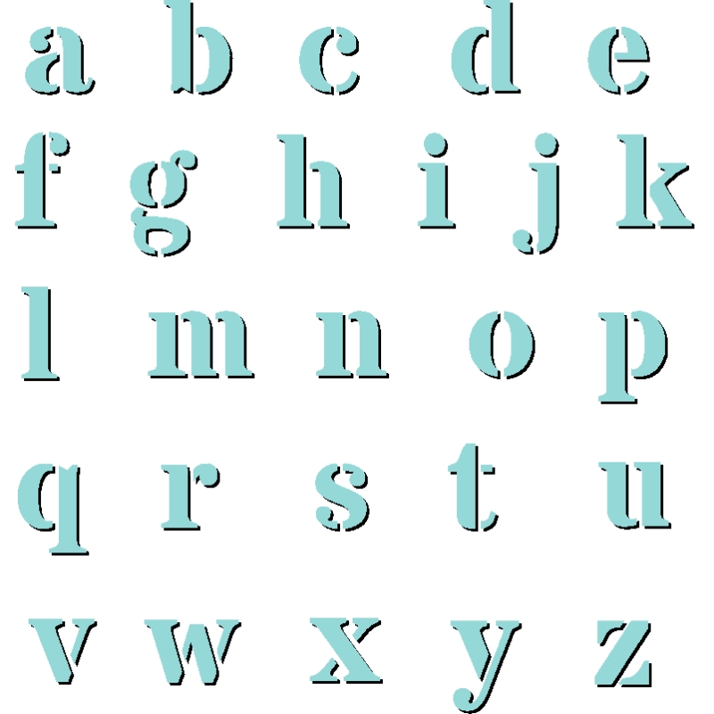 Sweet Dixie Alpha Lower Case Stencil