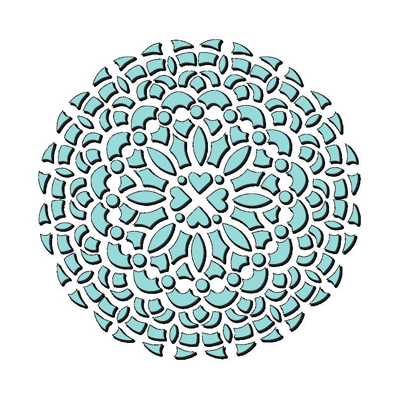 Sweet Dixie Heart Loops Stencil