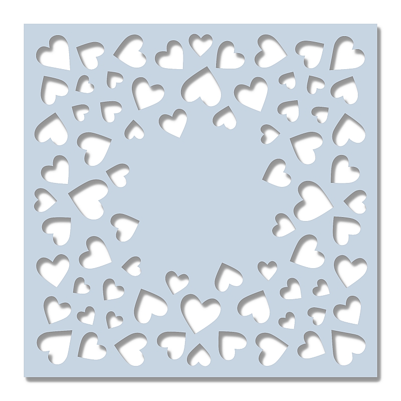 Sweet Dixie Confetti Hearts Stencil
