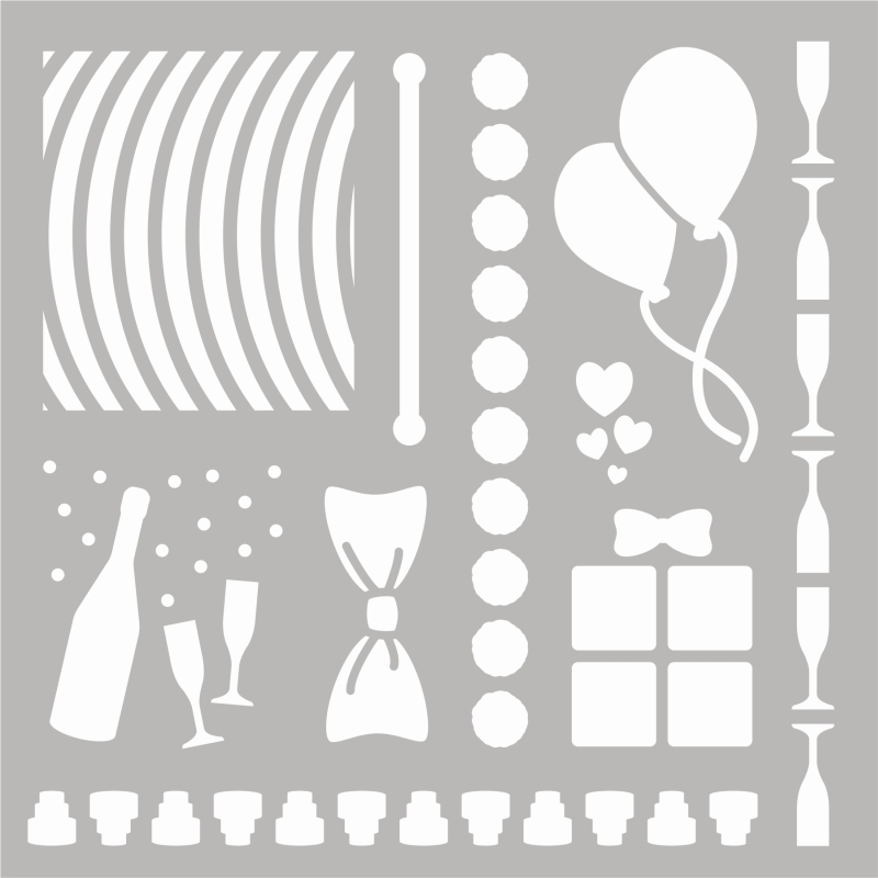 Sweet Dixie Party Time Stencil