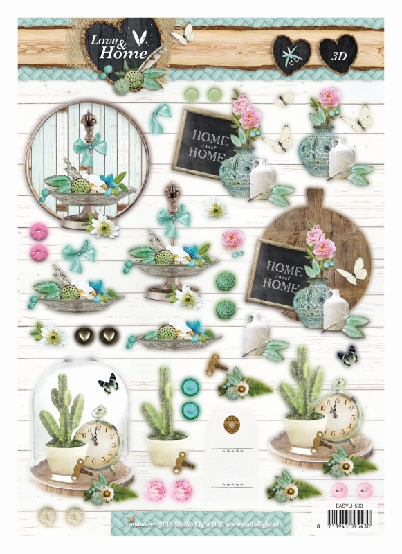 Studio Light - Love & Home 3D Decoupage Sheet (503)