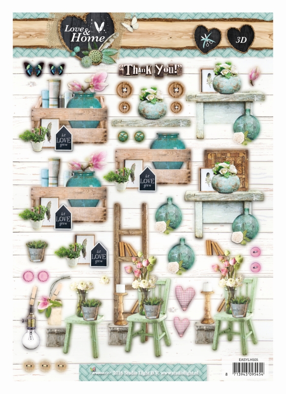 Studio Light - Love & Home 3D Decoupage Sheet