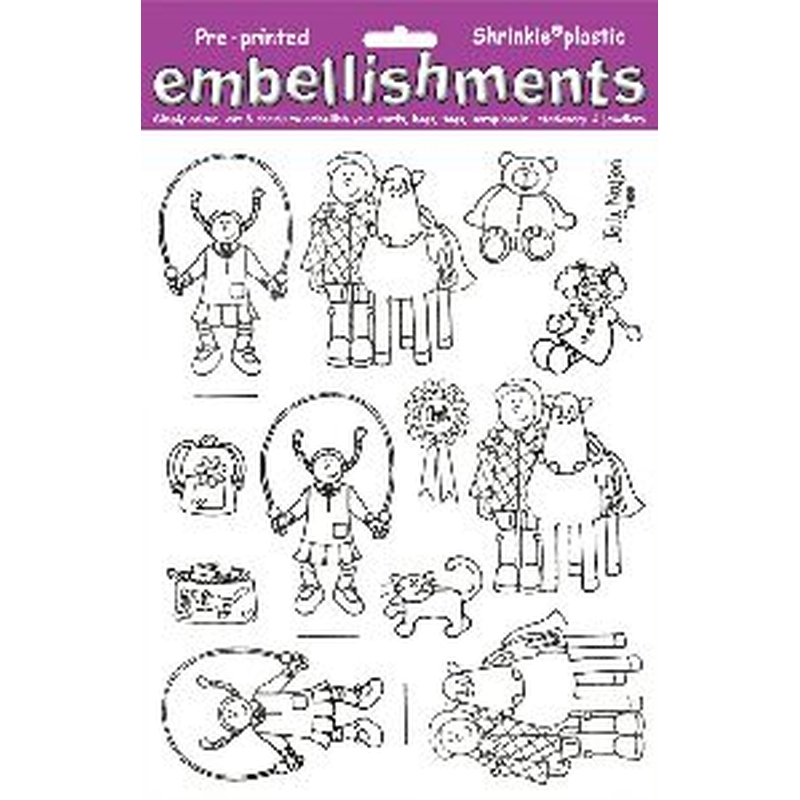 Shrink Art - Jolly Nation Schoolgirl/Pony (A4 White)