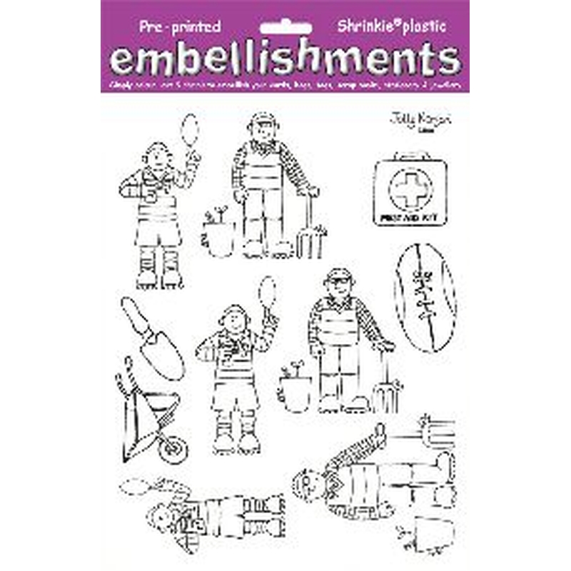 Shrink Art - Jolly Nation Gardening/Rugby (A4 White)