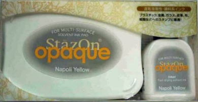 StazOn Opaque Napoli Yellow Ink Pad + Reinker