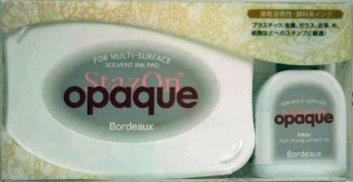 StazOn Opaque Bordeaux Ink Pad + Reinker