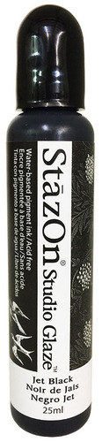 StazOn Studio Glaze Jet Black Ink