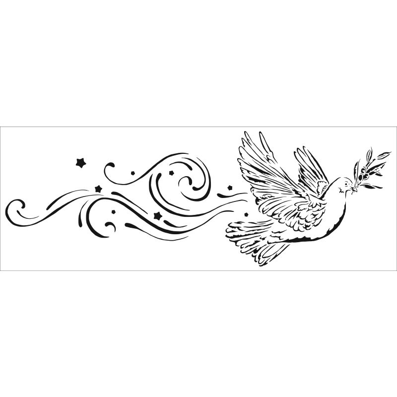 16½x6 Stencil Peace Dove