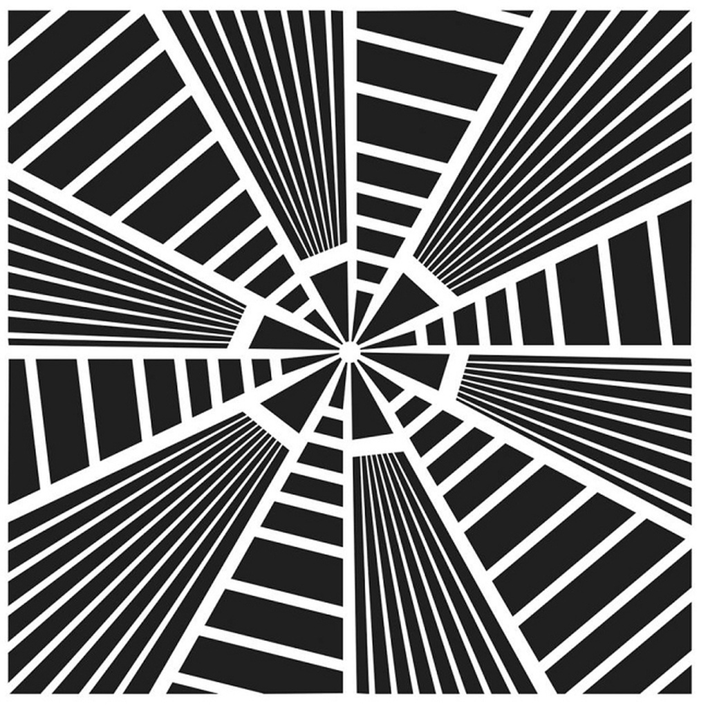 The Crafters Workshop -Stripes Explosion Stencil (12x12)