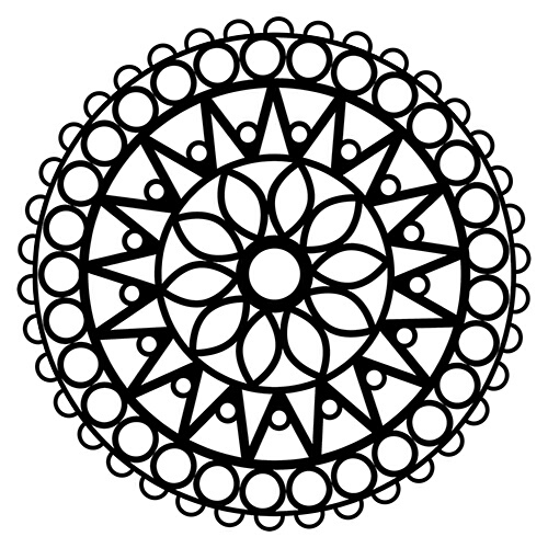 6x6 Stencil Stained Glass