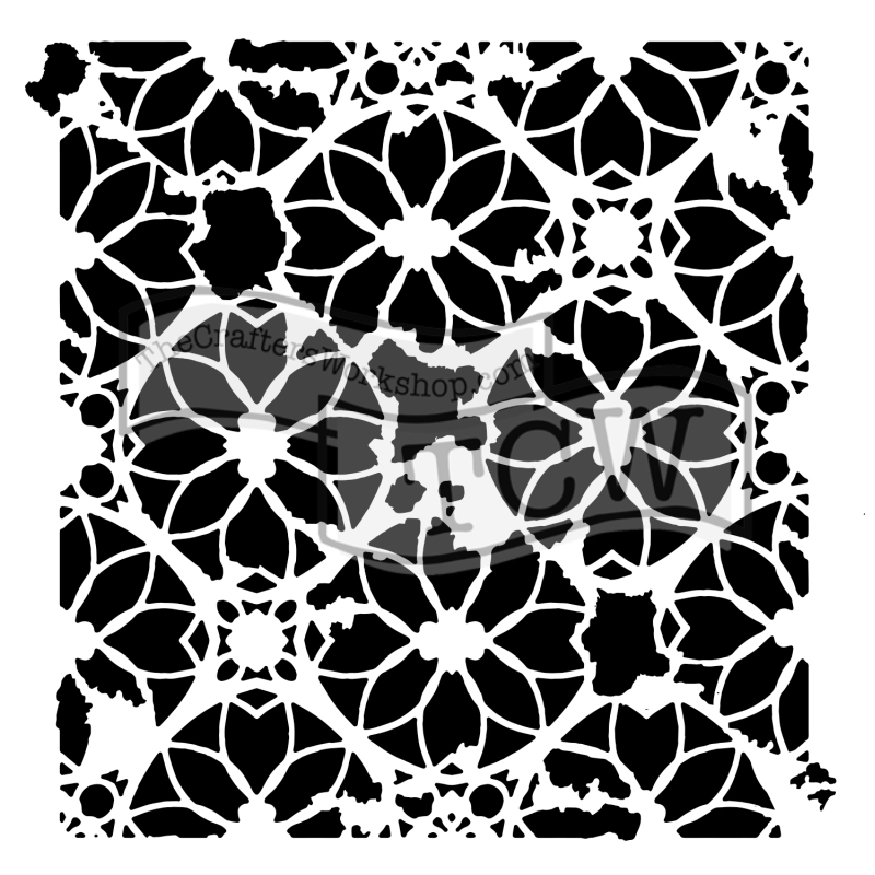 6x6 Stencil Distressed Lace