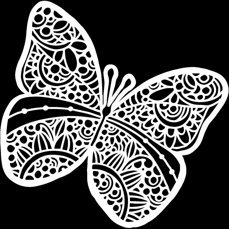 12x12 Stencil Sunny Butterfly