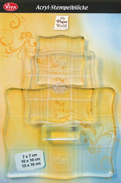 Acrylic Block Set 3 in blister