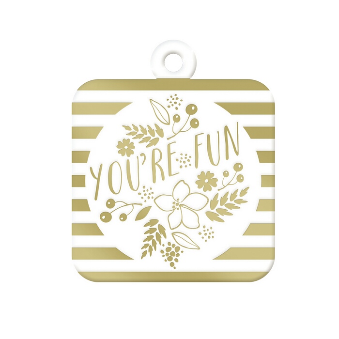 Sheer Metallic Tags You're Fun Sold in Singles