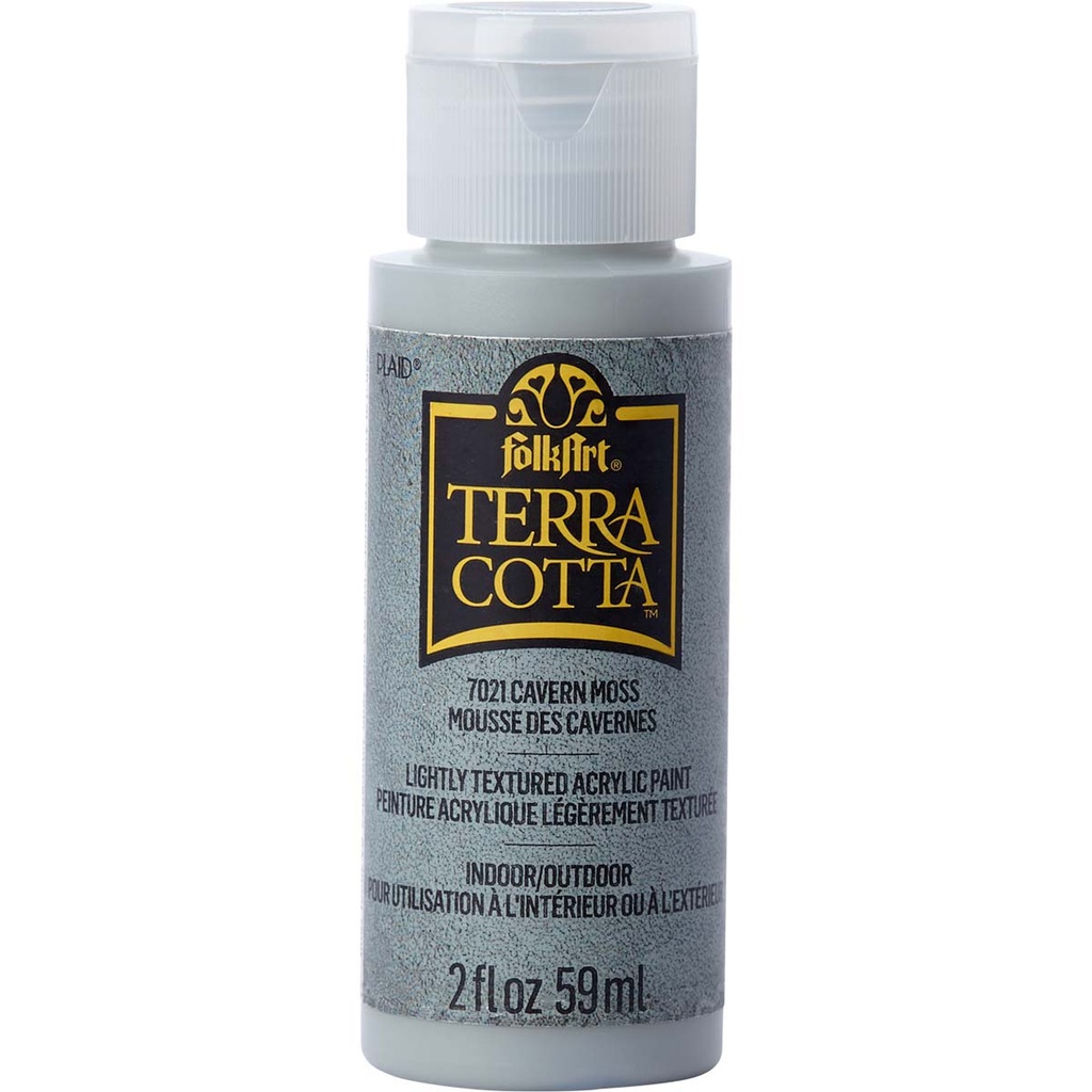 FolkArt TerraCotta Textured Paint - Cavern Moss (2oz)