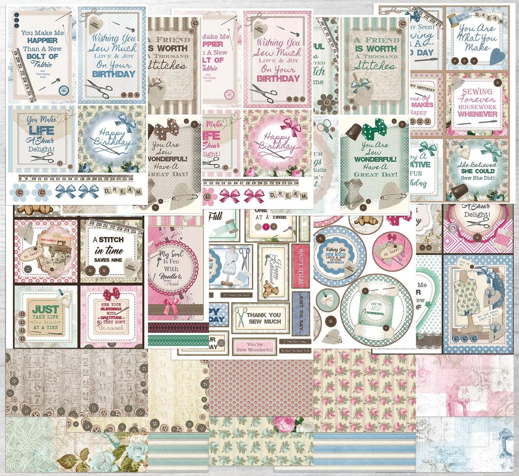 Sweet Dixie Sewing Sentiments Toppers Kit