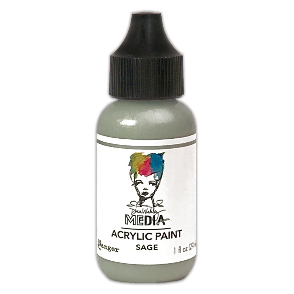Dina Wakley MEdia Acrylic Paints - Sage (1oz)