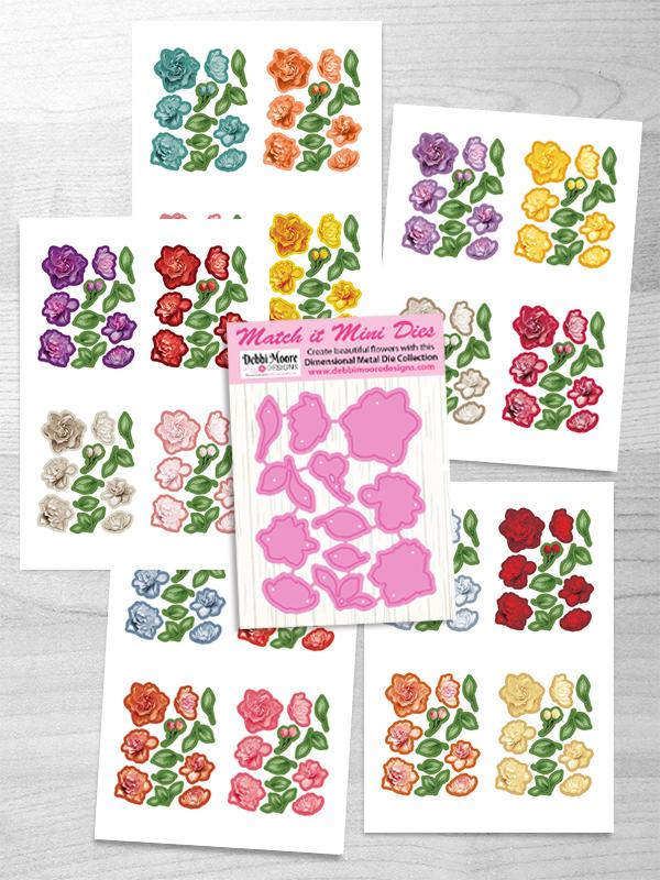 Match It Gardenia Mini Die & Flower Sheets with Forever Code