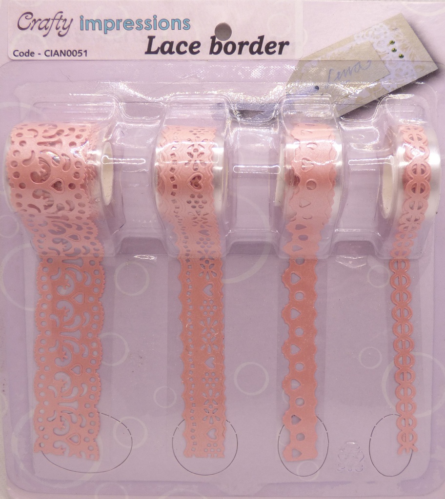 Crafty Impressions Lace Borders - Pink               