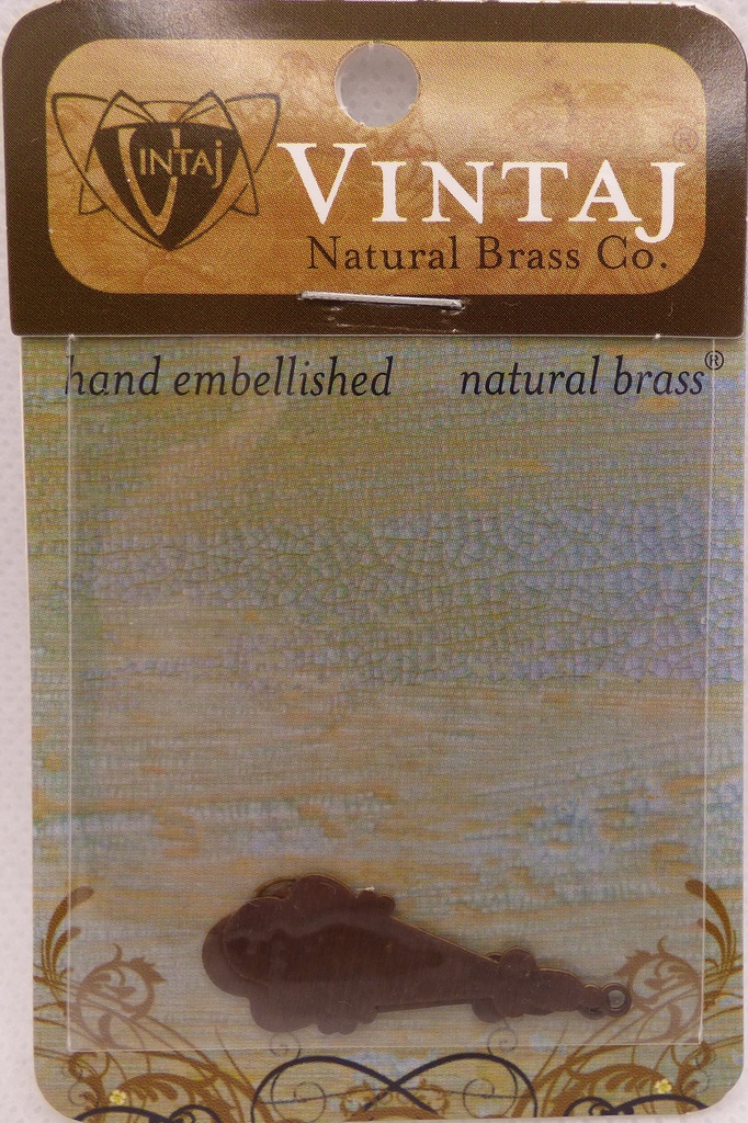  Vintaj Etruscan Drop (33 X 12mm)