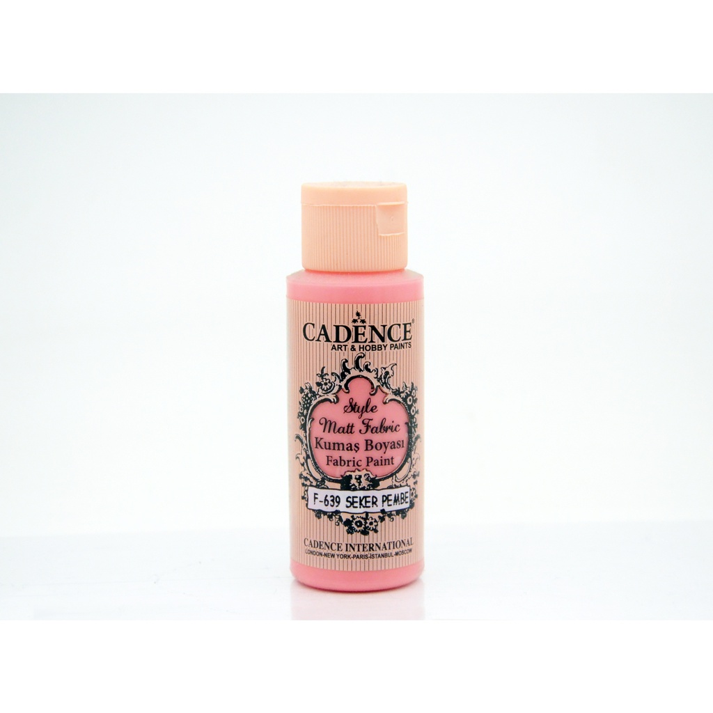 Cadence Style Matt Fabric Paint - Sugar Pink (59ml) 