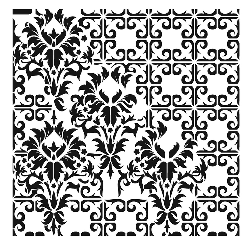 Cadence Grunge Stencil - French Baroque (25x25)