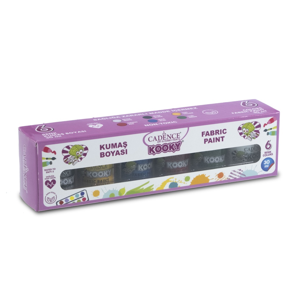Cadence Kooky Fabric Paint Set ( 6 Pieces)