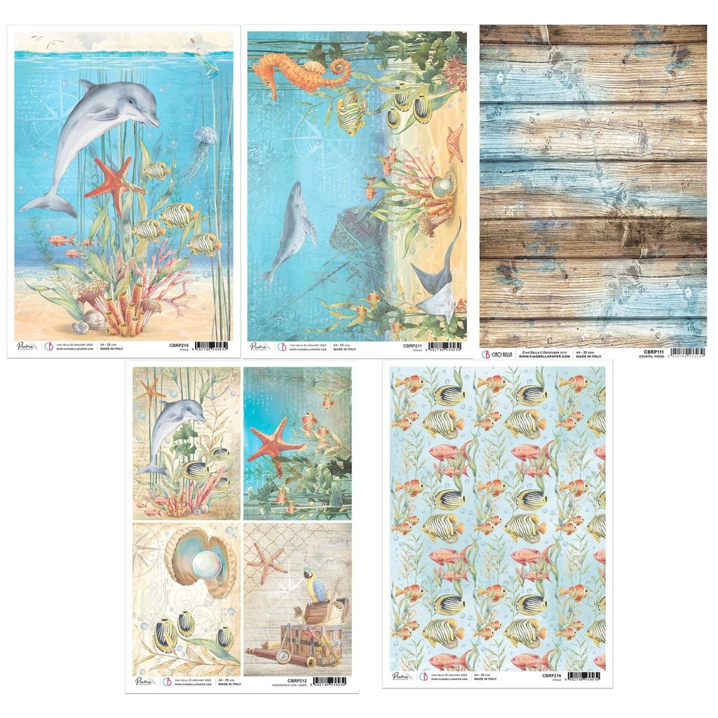 Ciao Bella Paper Under the Sea Rice Paper Selection (5 designs)