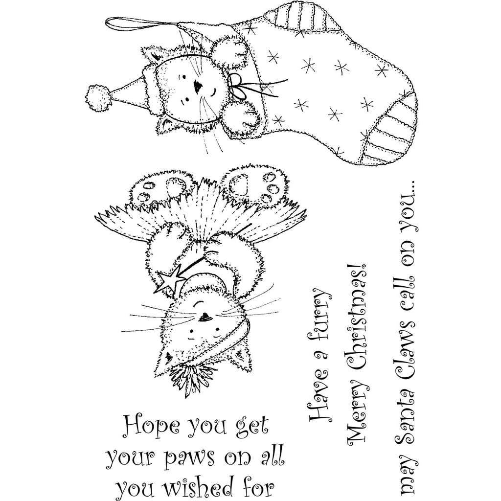 Sweet Dixie Furry Christmas Cats by Lindsay Mason