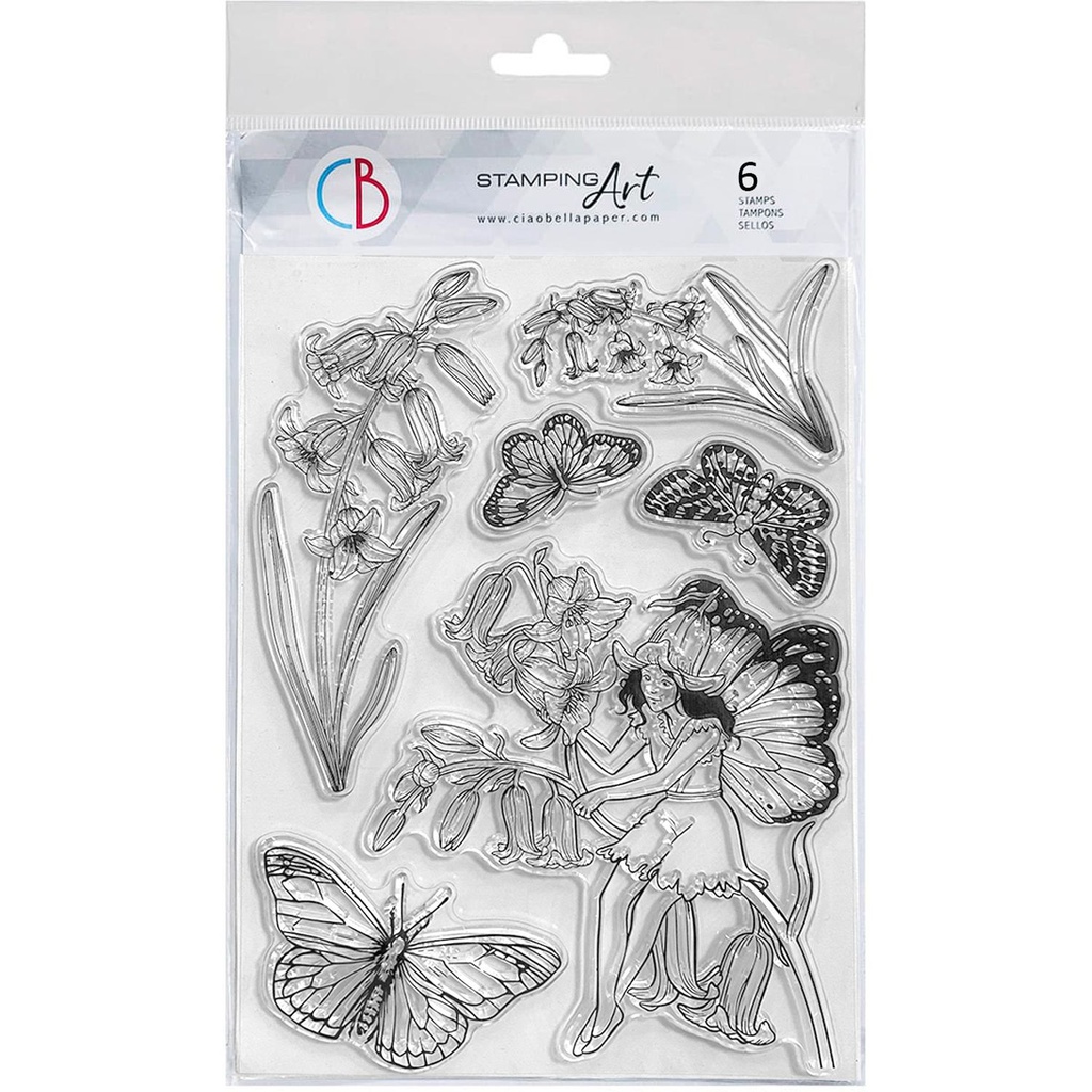 Ciao Bella Paper - Fairy of Happiness 6" x 8" Stamp Set  