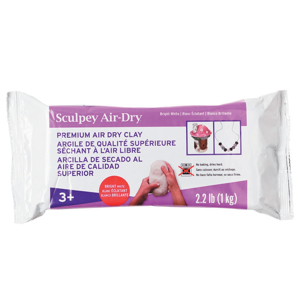 Sculpey Air Dry Clay White 2.2 lb(1 kg)