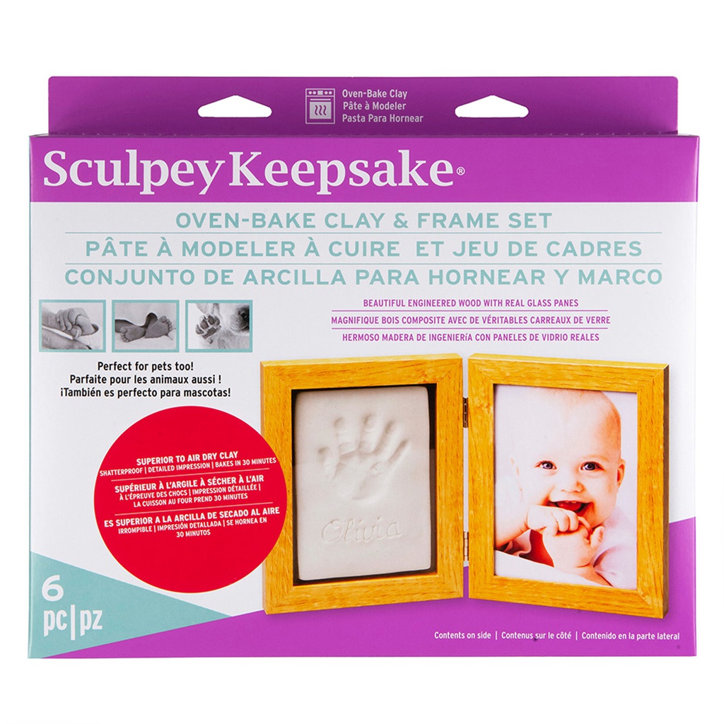 Sculpey Keepsake Clay Memory Frame - White