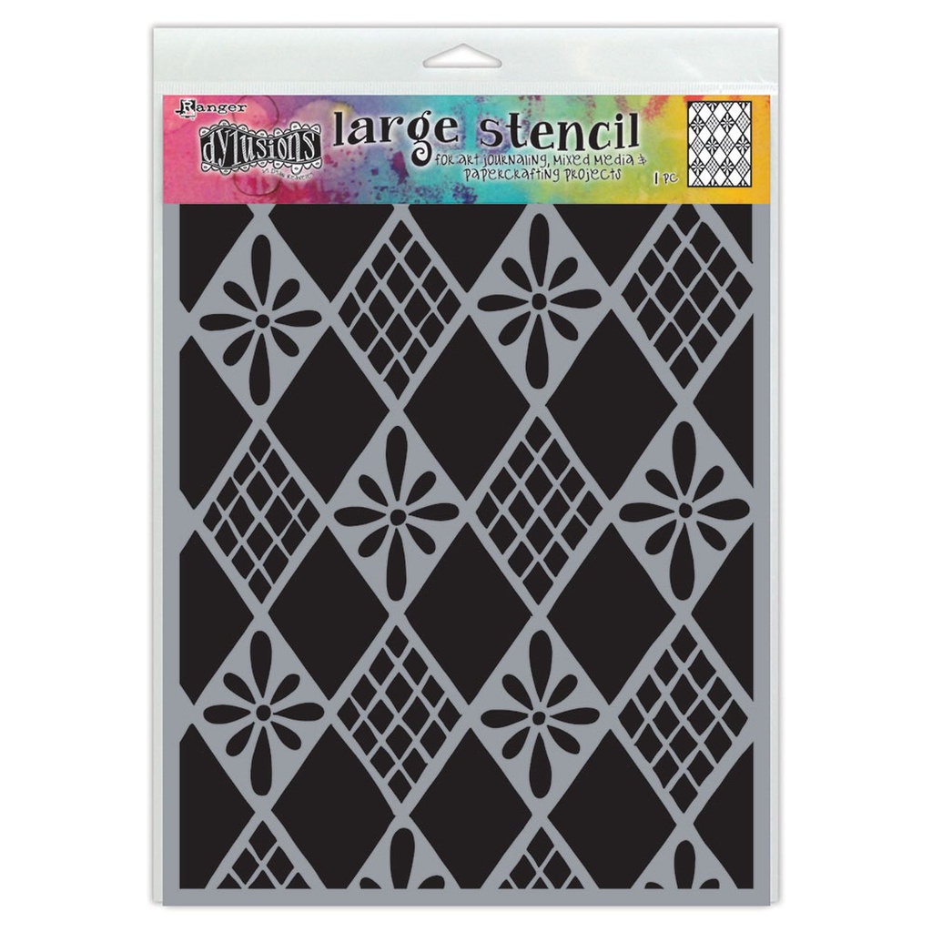 Dylusions Large 9"x12" Stencil - Diamond Are Forever