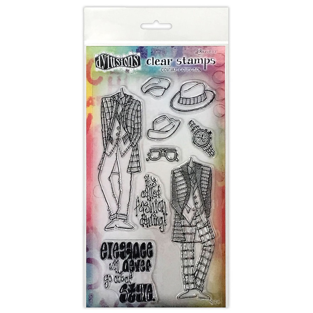 Dylusions Couture Stamp Sets - A Day at the Races (Duo)