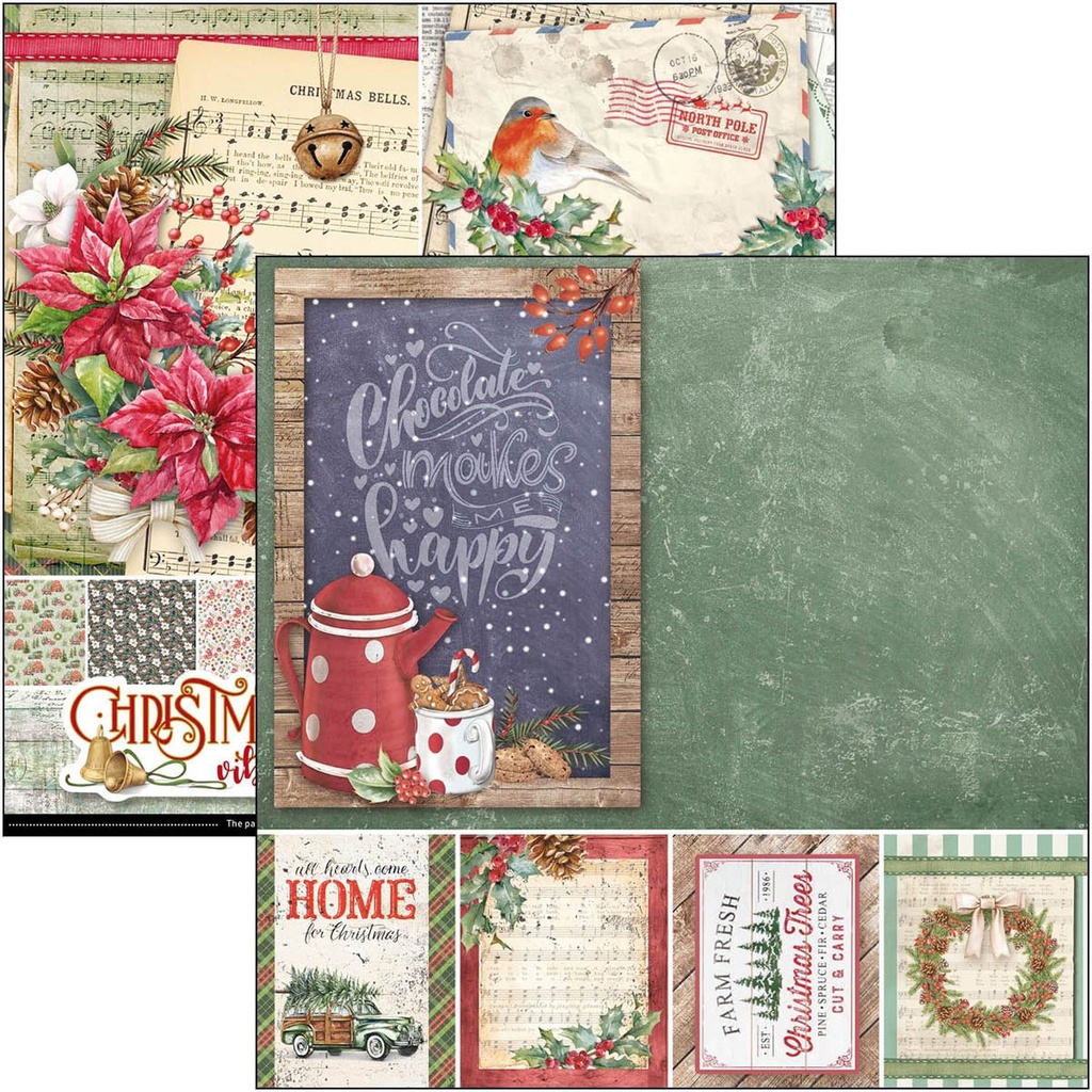 Ciao Bella Paper - Christmas Vibes Paper Pad (8"x8")