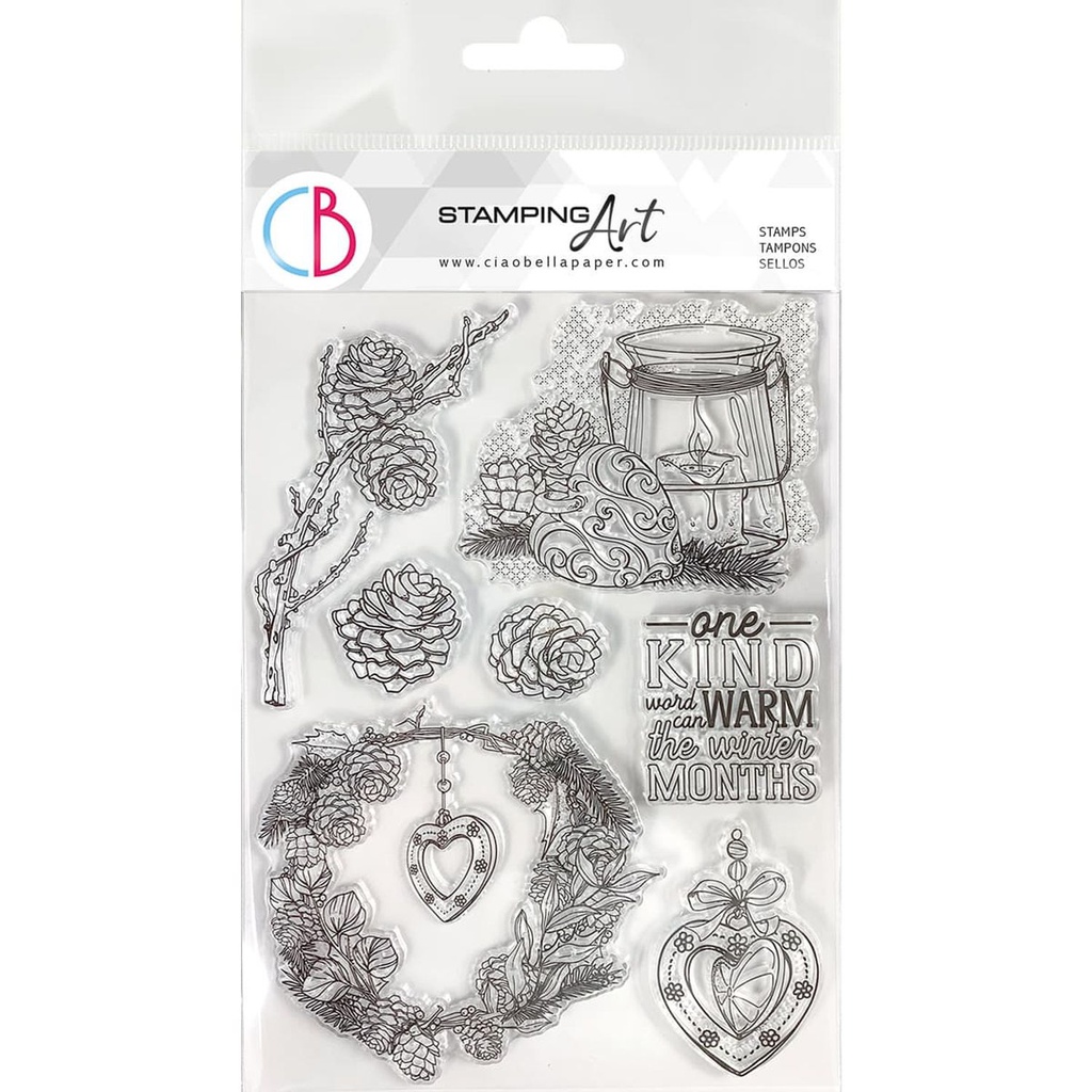 Ciao Bella Paper - Warm Heart 6"x8" stamp set
