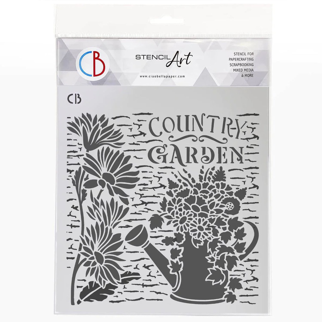 Ciao Bella Paper - Daisies Garden 8"x8" Stencil