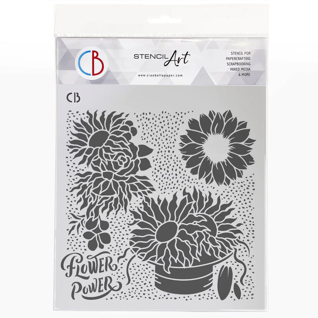 Ciao Bella Paper - Sunflower Scent 8"x8" Stencil