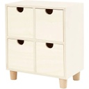 Creativ - Wood Chest - 4 Drawers