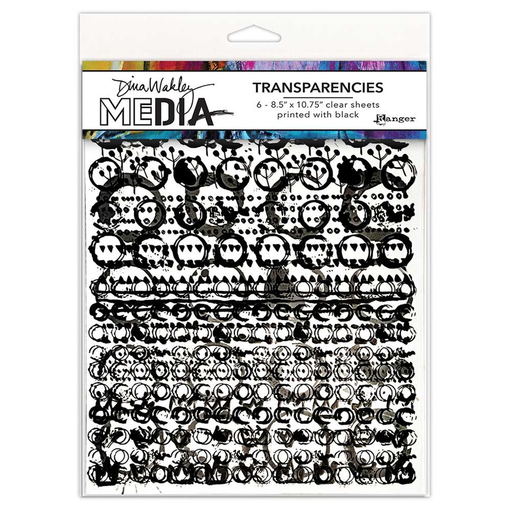 Dina Wakley MEdia Transparencies - Pattern Play Set 2