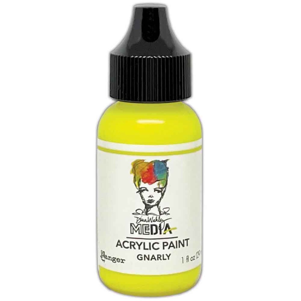 Dina Wakley MEdia Acrylic Neon Paints - Gnarly (1oz)