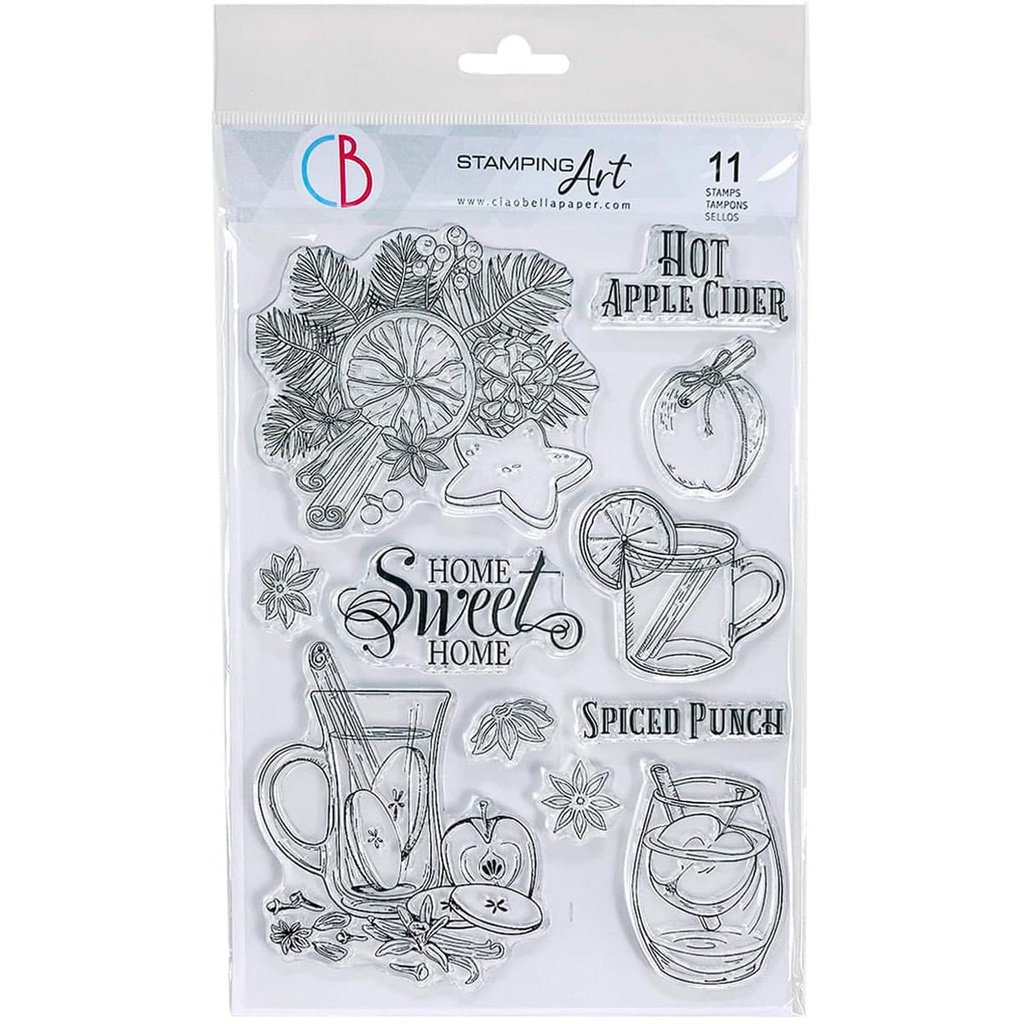 Ciao Bella Paper - Hot Apple Cider 6"x8" stamp set