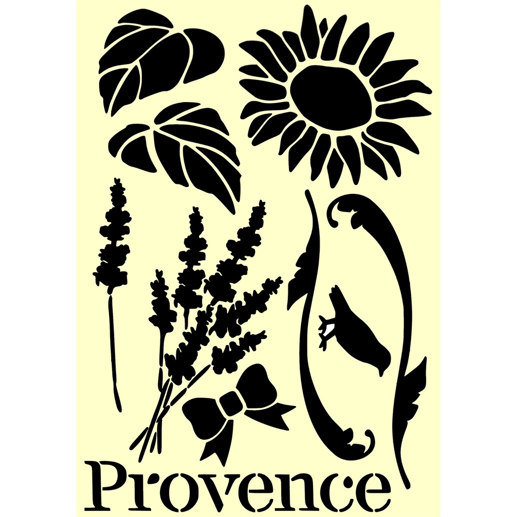 Personal Impressions Provence Flowers & Leaves A5 Mylar Stencil