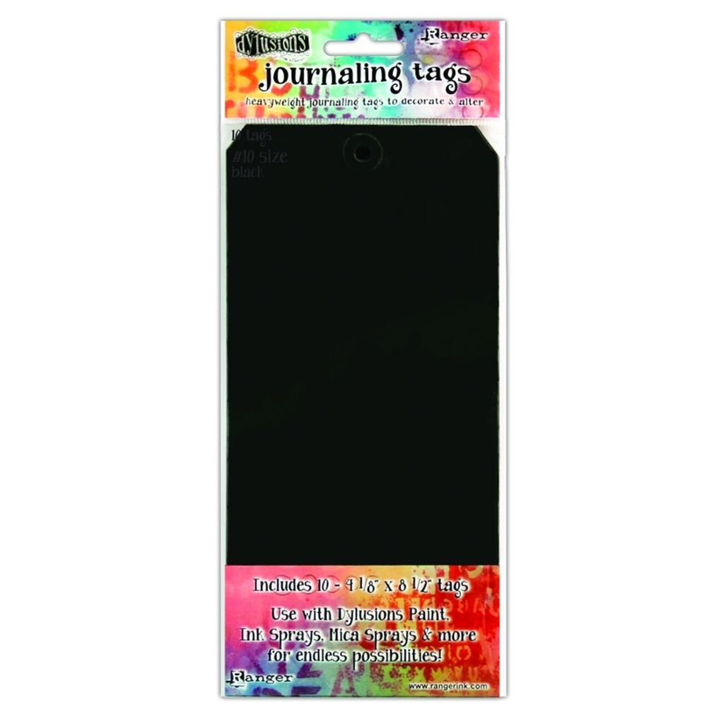 Dylusions Accessories Black tags set of 10