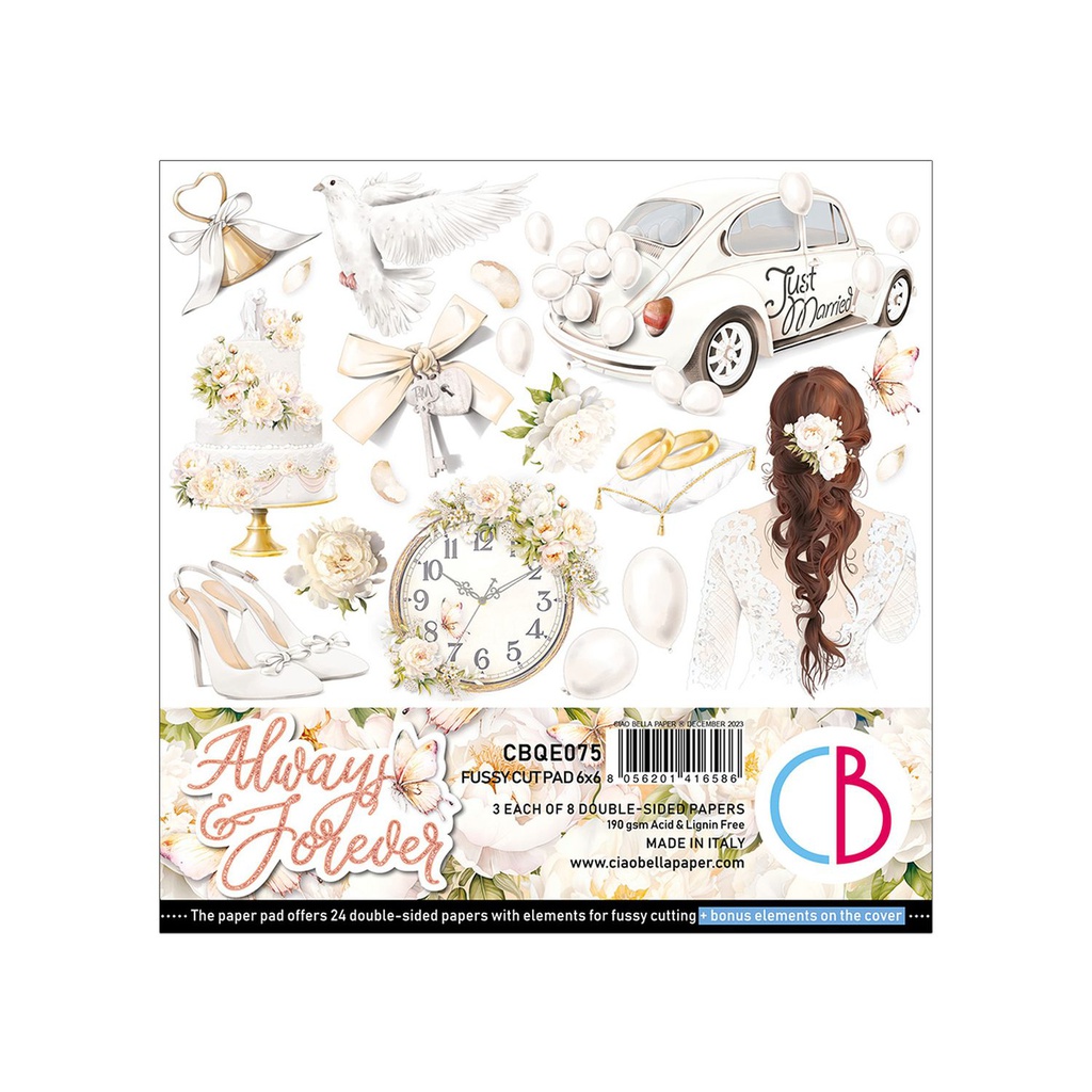 Ciao Bella Paper - Always & Forever Fussy Cut Pad (6"x6")