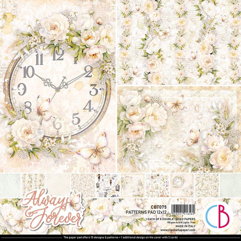 Ciao Bella Paper - Always & Forever Patterns Pad (12x12)