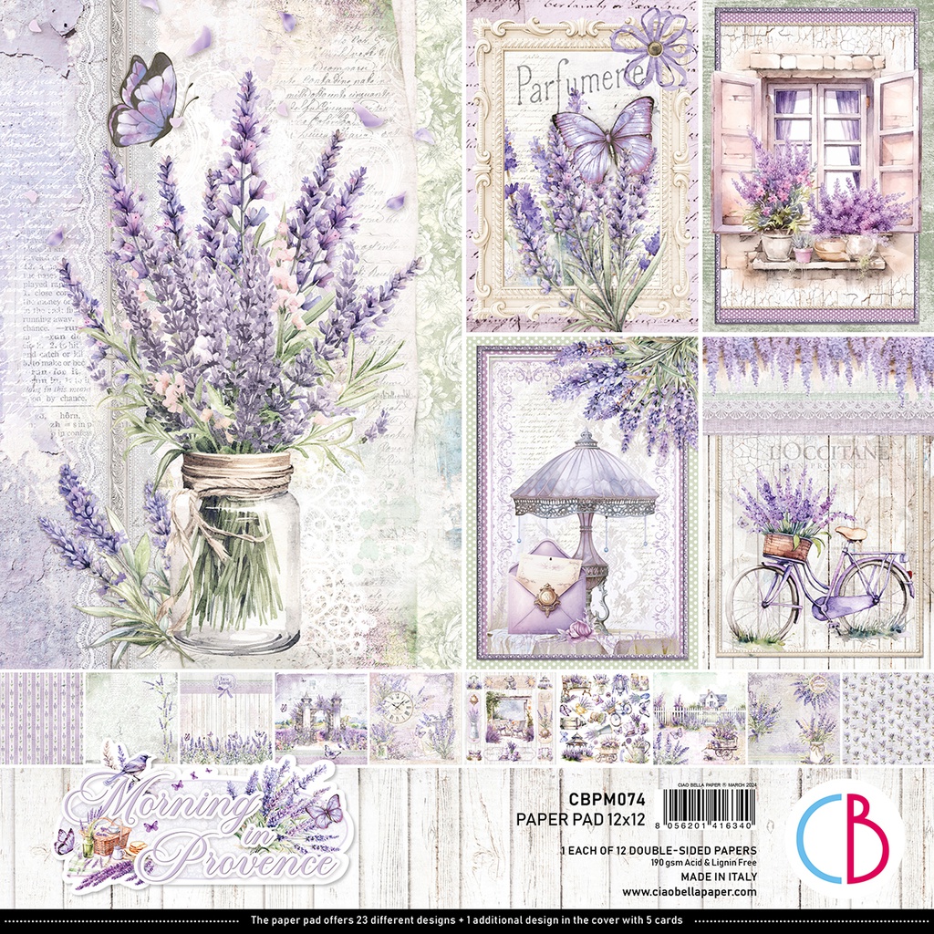 Ciao Bella Paper - Morning in Provencel Paper Pad (12"x12")