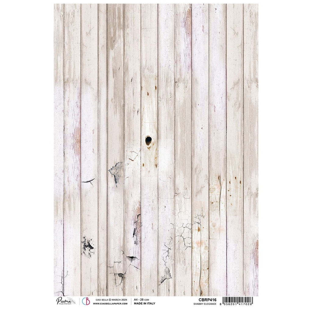 Ciao Bella Paper - Shabby Elegance  A4 Rice Paper (Single Sheet)